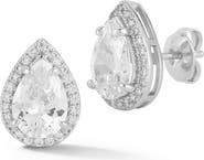 GLAZE JEWELRY Pear Cut Cubic Zirconia Stud Earrings