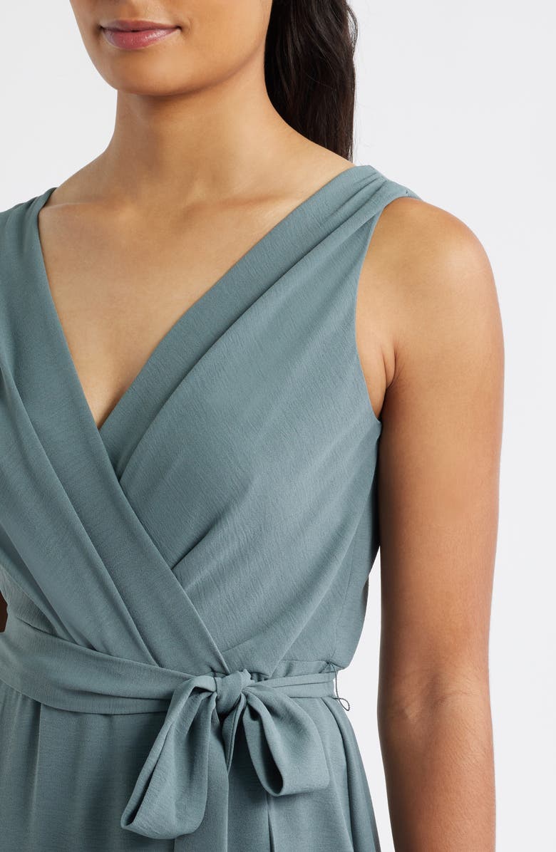 Connected Apparel Wrap Jumpsuit, Alternate, color, Moss