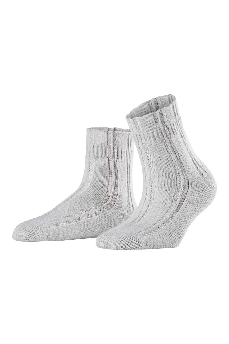 Knit Bed Socks, Main, color, SILVER