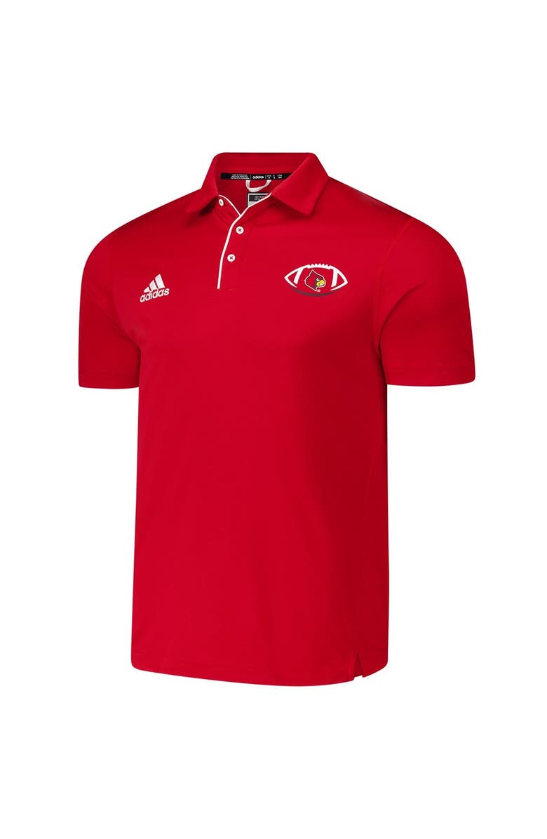 adidas Men's adidas Red Louisville Cardinals Coaches Polo, Alternate, color, Red