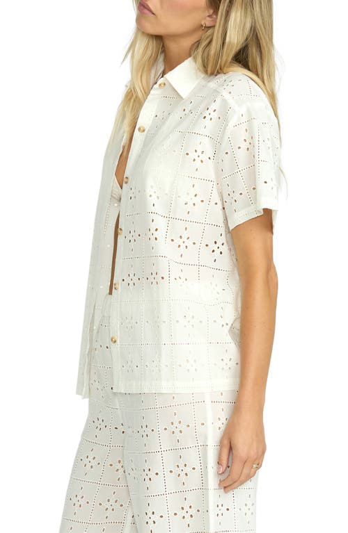 Shop Billabong Eyelet Crush Button-up Cover-up Shirt