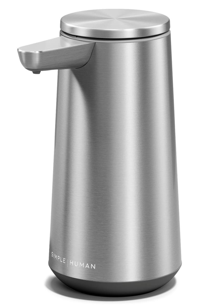simplehuman Rechargeable Sensor Pump Foam Soap Dispenser, Main, color,