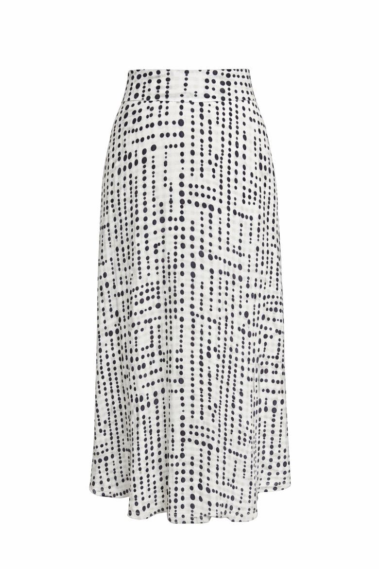 Ezra A Line Patterned Midi Skirt, Alternate, color, MULTI COLOR