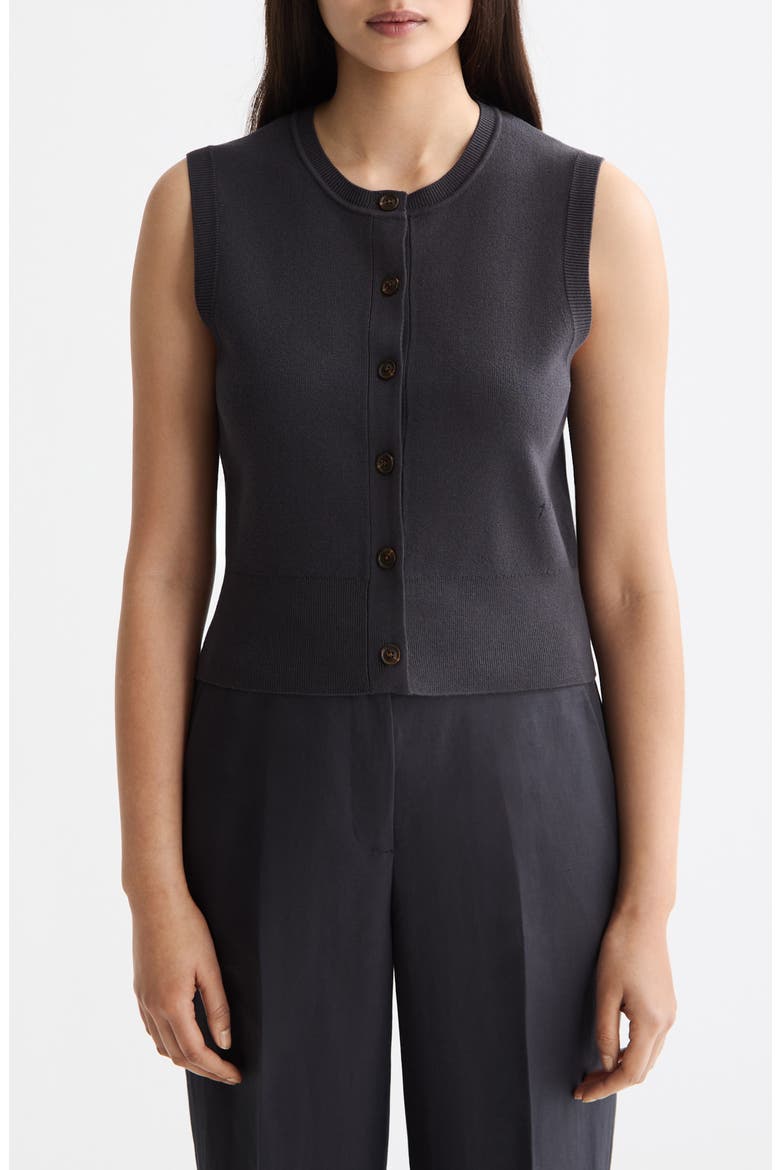 Spencer Sleeveless Sweater, Main, color, CHARCOAL ART