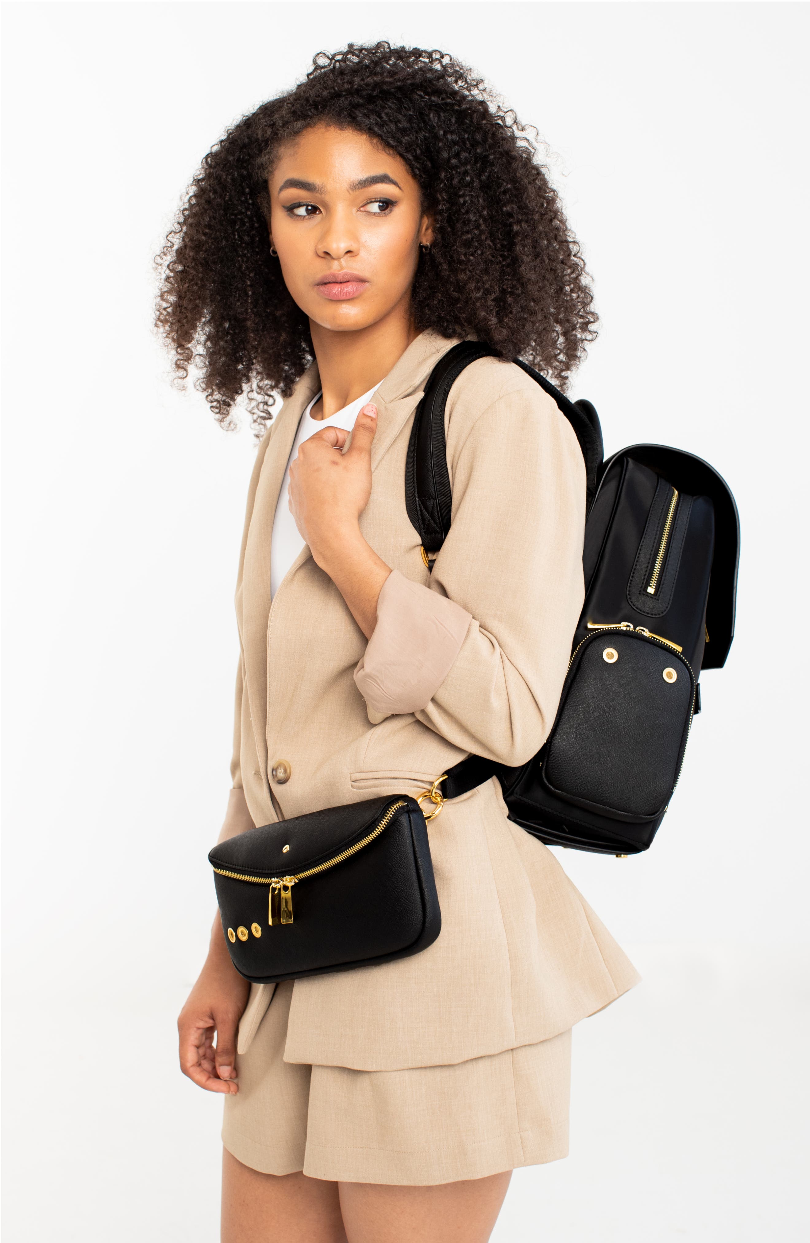 Lux and Nyx Zoe 13-inch Laptop Backpack For Women, Alternate, color, Black