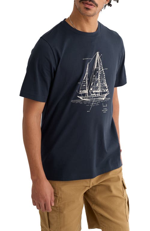 Seasalt Cornwall Midwatch Graphic T-shirt In Blue