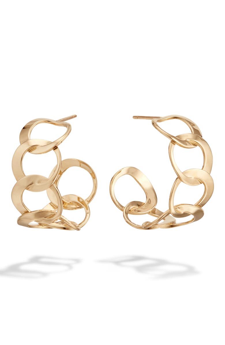 LANA Jewelry Casino Wide Bond Hoop Earrings, Main, color, 