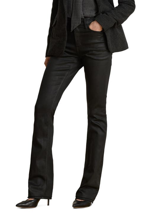 Coated Bootcut Jeans