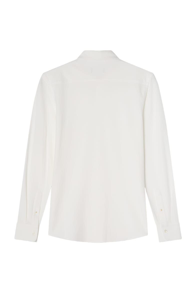 Foster Long Sleeve Pique Knit Shirt, Alternate, color, Classic White