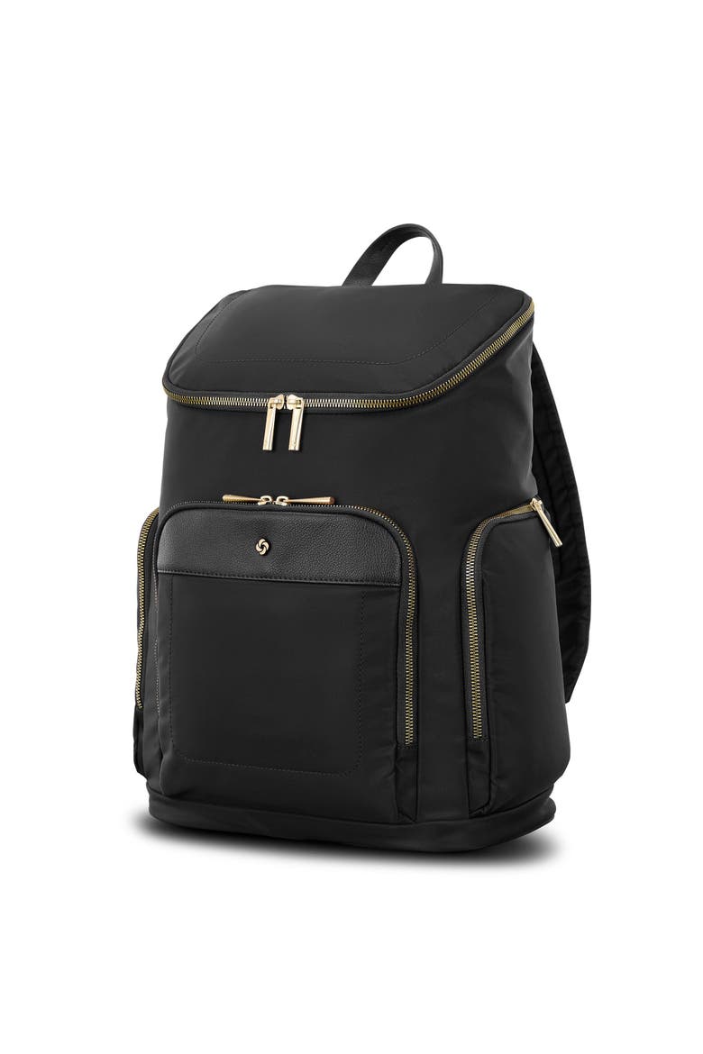 Mobile Solution 2 Deluxe Backpack & 22" Carry On 2 Piece Luggage Set, Alternate, color, Black