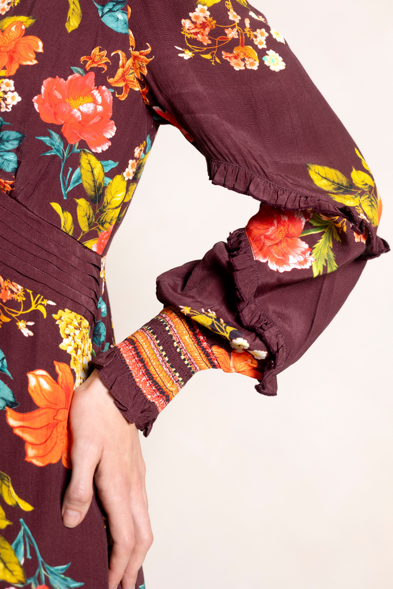 Gia Dress, Alternate, color, Burgundy Floral