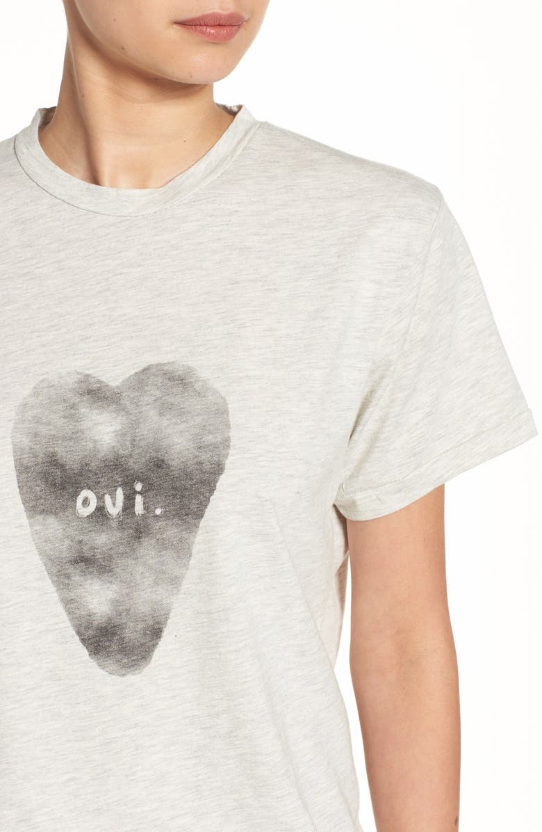 SINCERELY JULES 'Oui' Heart Tee, Alternate, color,