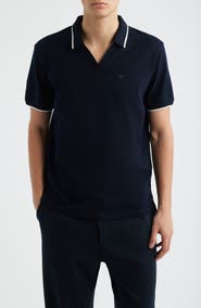 Emporio Armani Piqué Johnny Collar Polo
