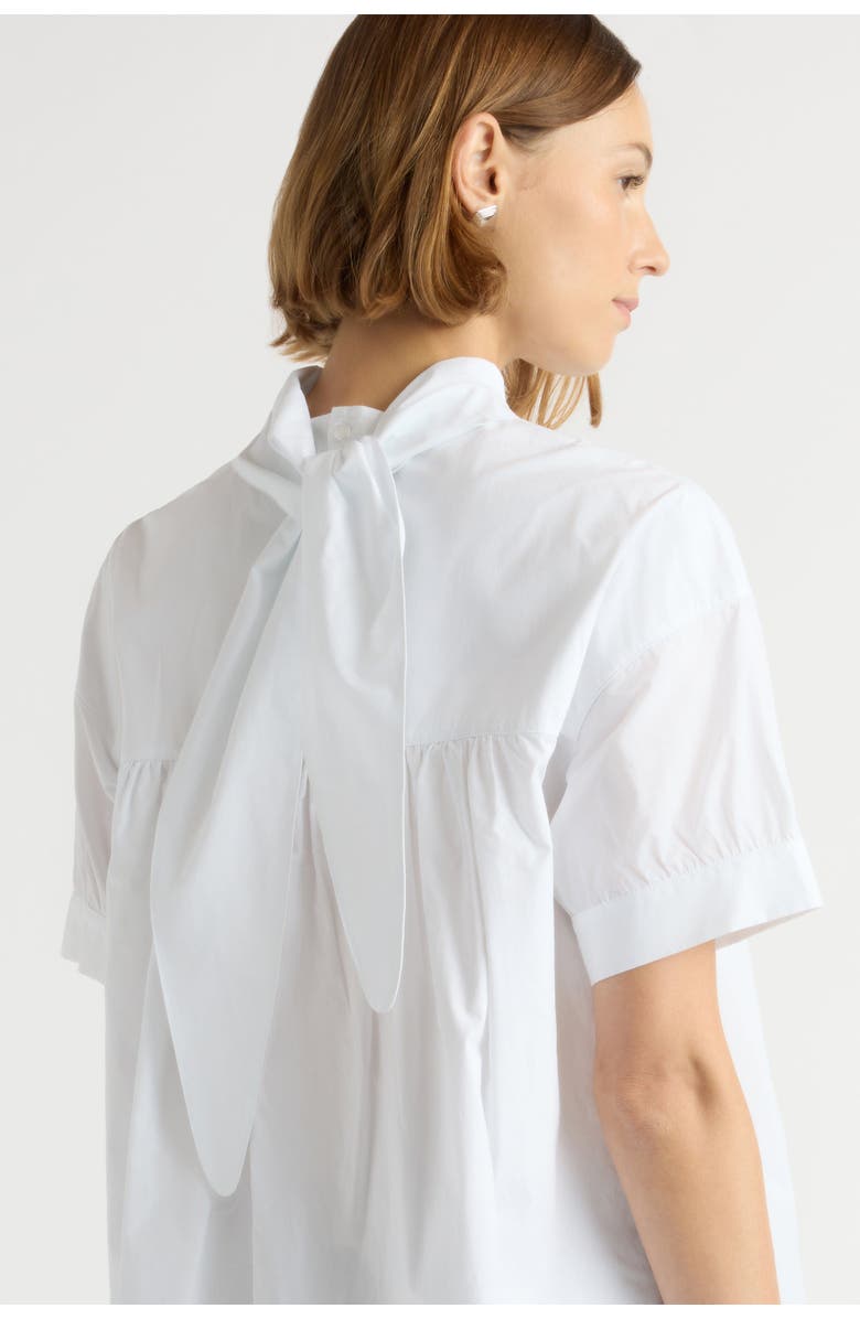 Modern Citizen Bronte Foldover Scarf-Neck Tunic Top, Alternate, color, White
