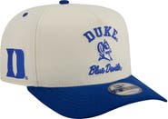 New Era Men's New Era Cream/Royal Duke Blue Devils Two-Tone Arched 9FIFTY Snapback Hat