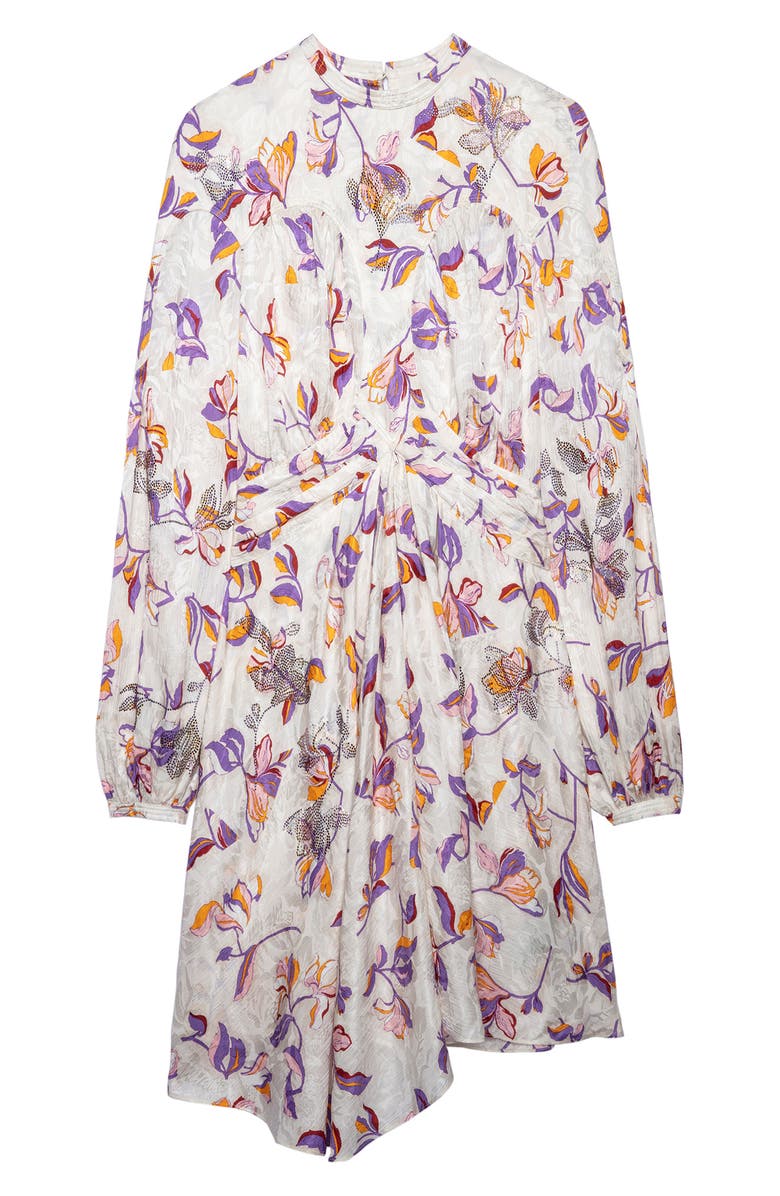 Zadig & Voltaire Rivage Floral Print Long Sleeve Dress, Alternate, color, 
