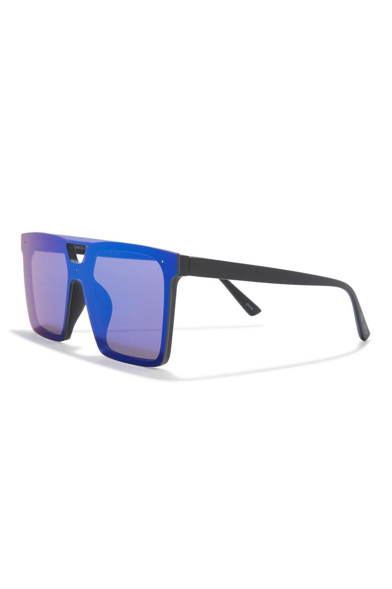 143mm Shield Sunglasses, Alternate, color, BLACK