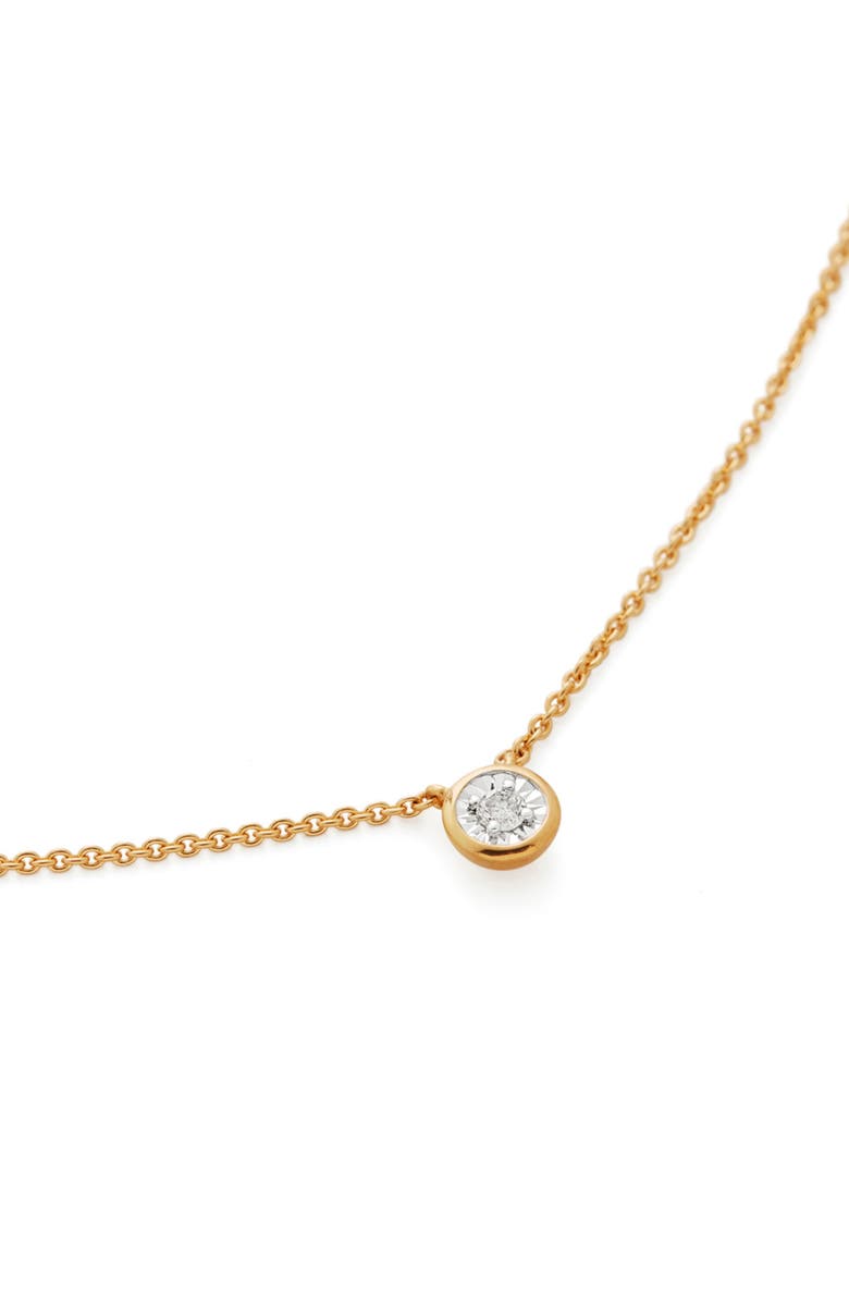 Monica Vinader Essential Diamond Necklace, Main, color, Gold