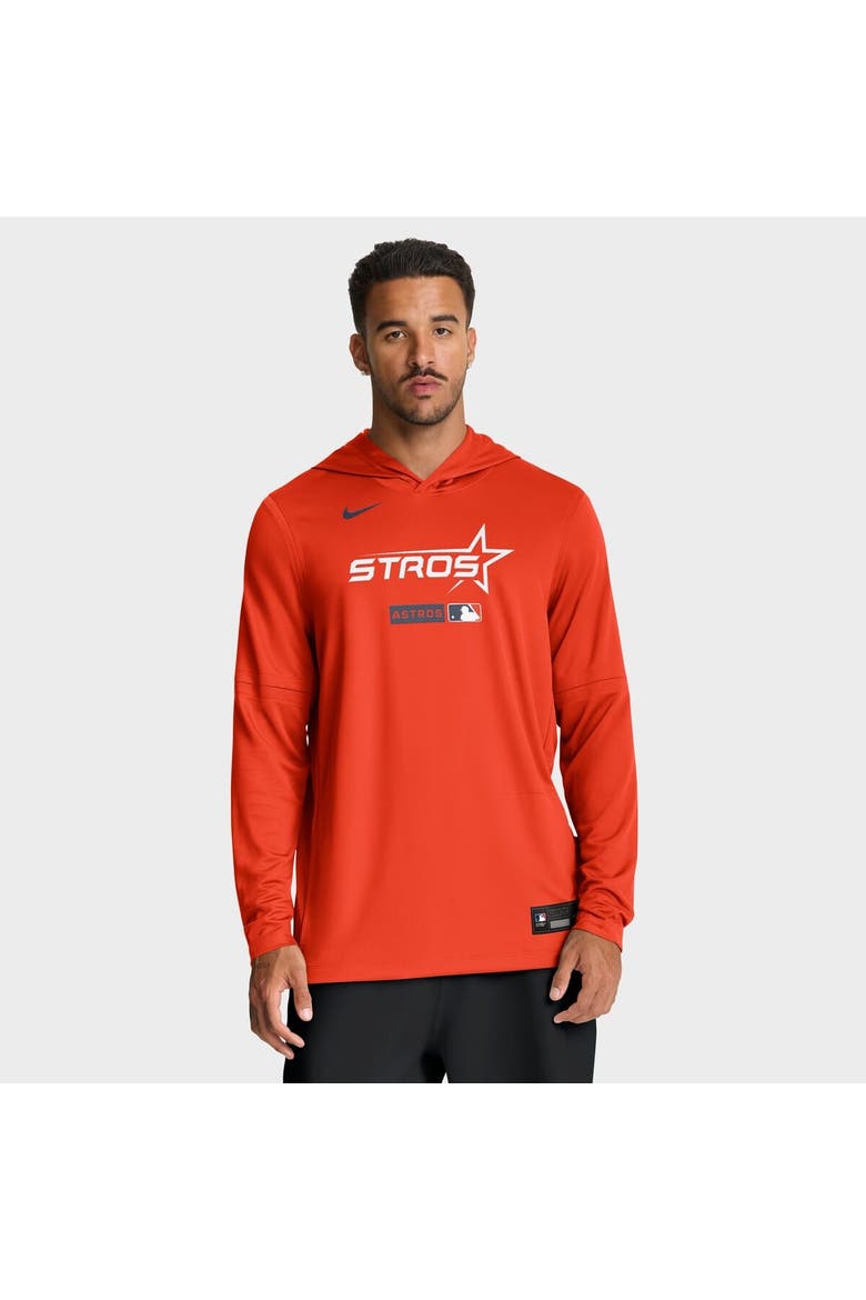 Men's Nike Orange Houston Astros City Connect Dri-FIT Long Sleeve Hooded T-Shirt, Main, color, Orange