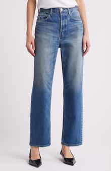 MOUSSY VINTAGE Lyndhurst High Waist Ankle Straight Leg Jeans