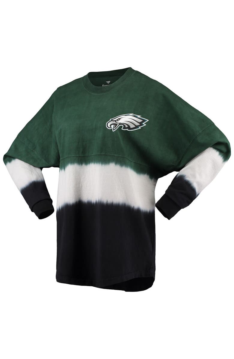 FANATICS Women's Fanatics Branded Midnight Green/Black Philadelphia Eagles Ombre Long Sleeve T-Shirt, Alternate, color, 