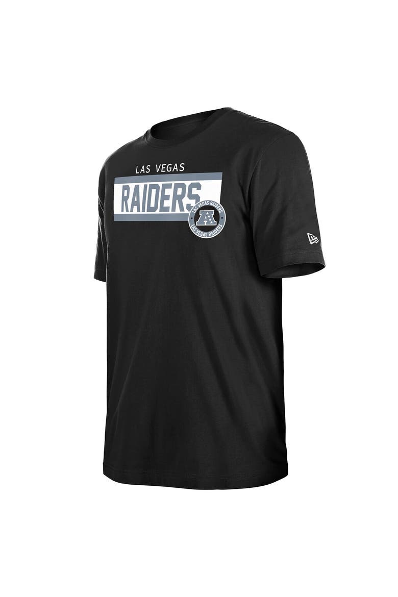 Men's New Era  Black Las Vegas Raiders 3rd Down High Density Print T-Shirt, Alternate, color, Black