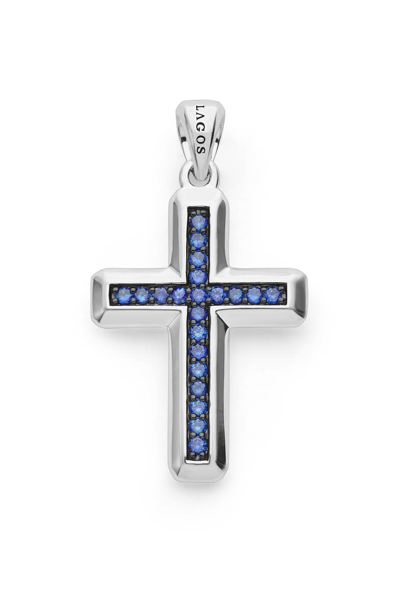 Men's Anthem Blue Sapphire Cross Pendant video