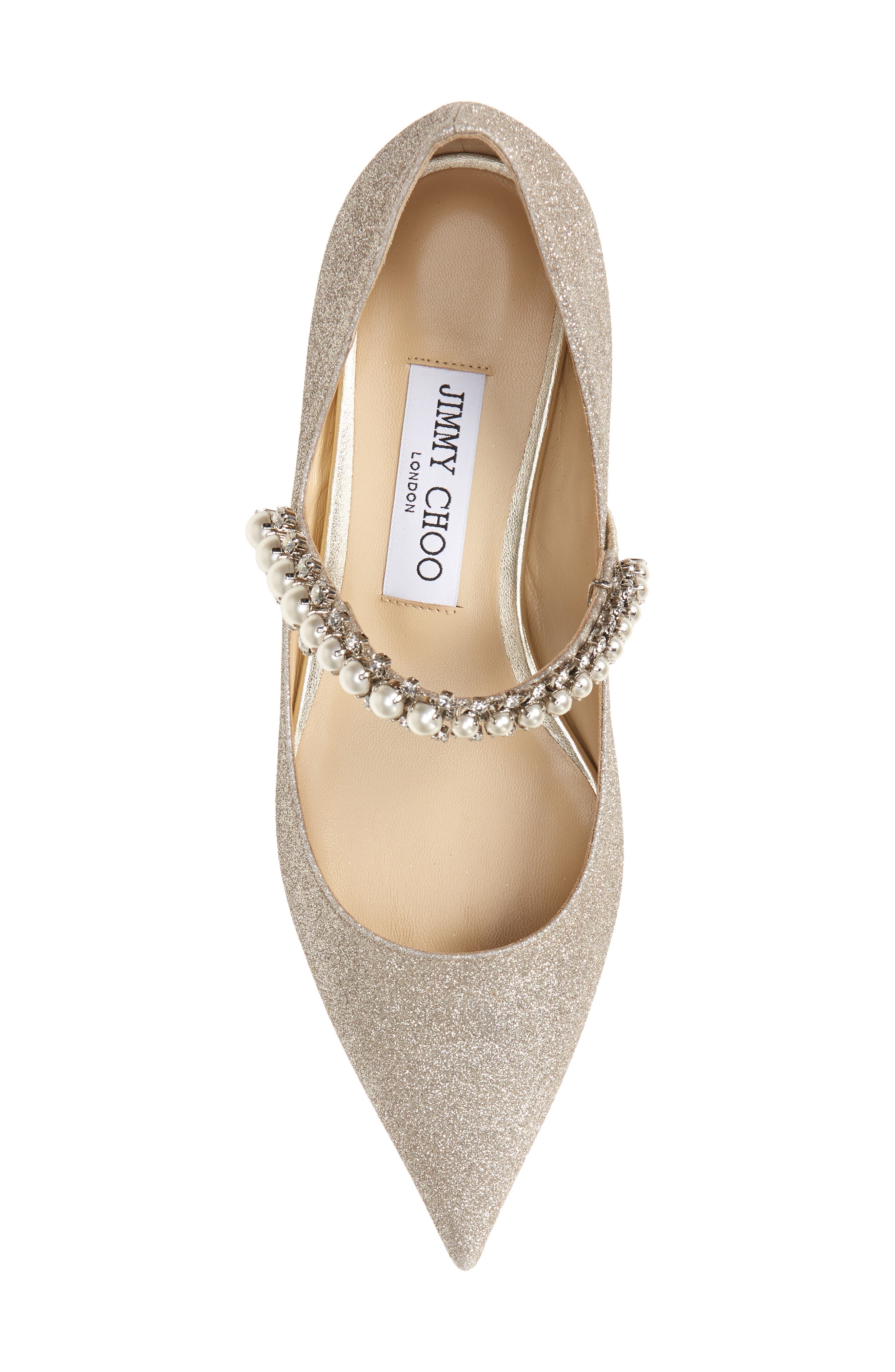 Jimmy Choo Baily Embellished Pointed Toe Flat, Alternate, color, 