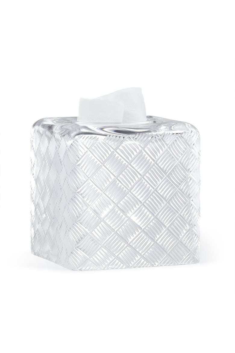 Basketweave Tissue Cover, Main, color, CLEAR