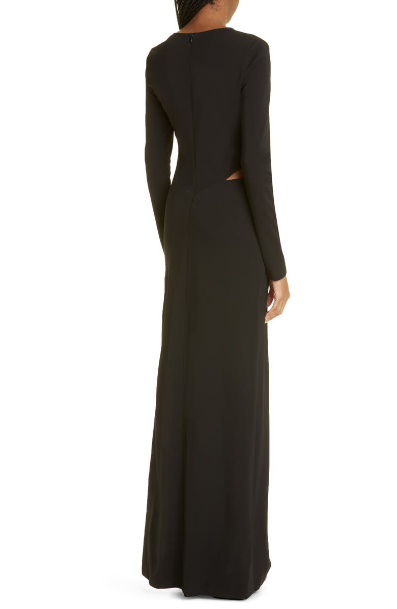 Givenchy Slash Detail Long Sleeve Column Gown, Alternate, color, 
