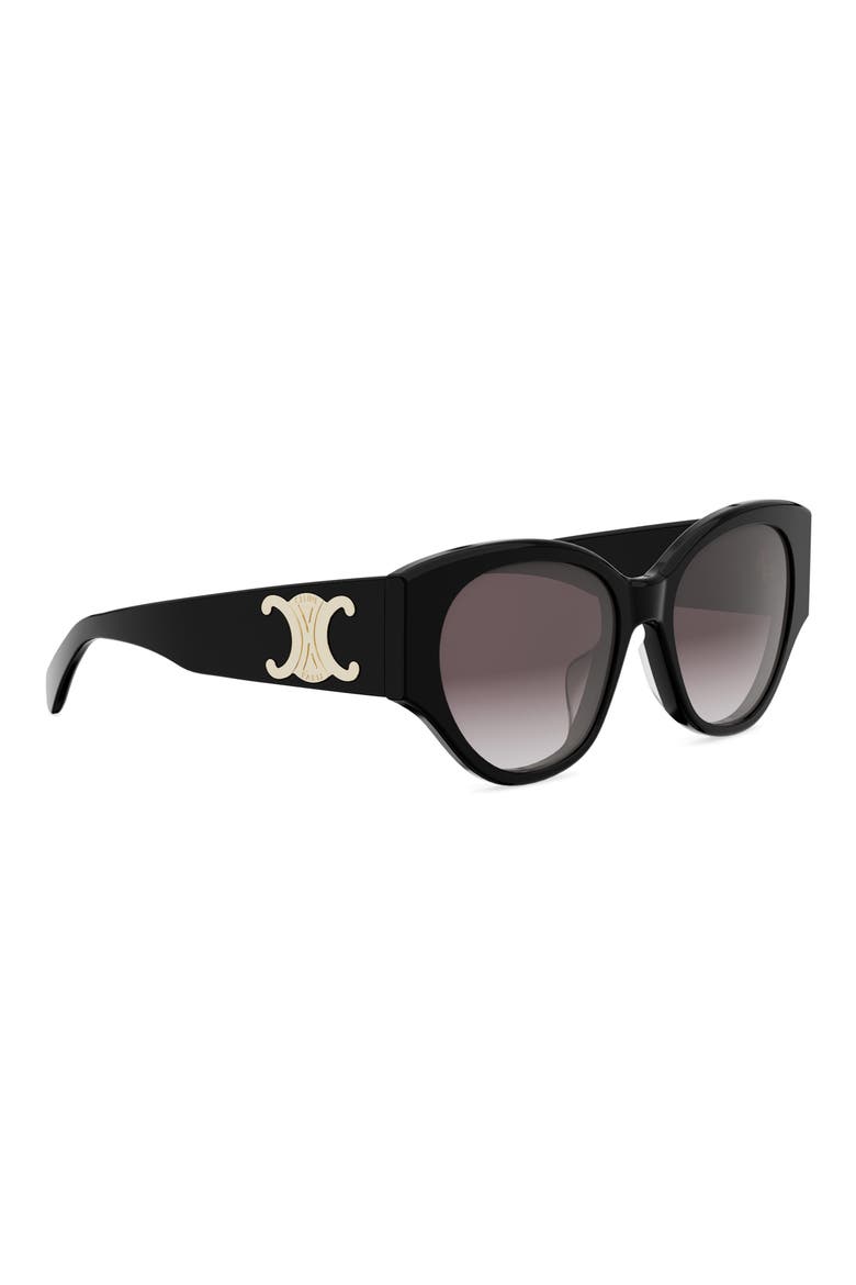 Maxi Triomphe 55mm Butterfly Sunglasses, Alternate, color, SHINY BLACK / GRADIENT ROVIEX