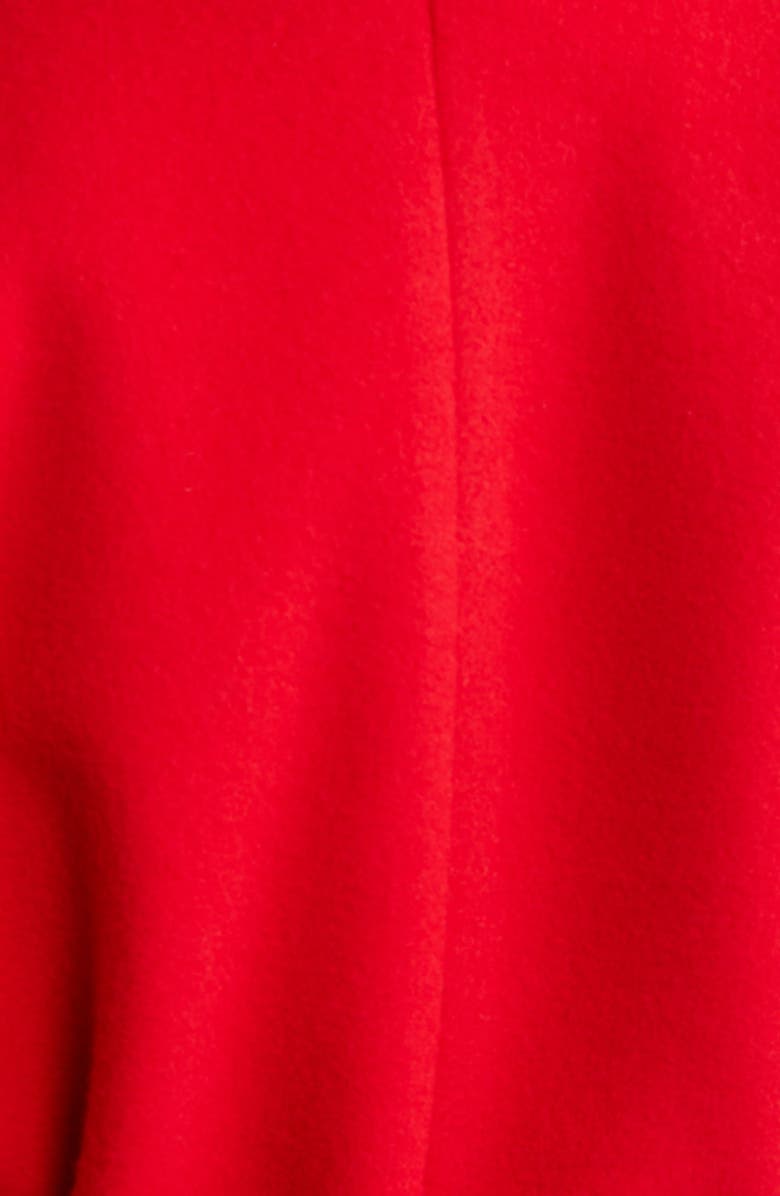 Bernardo Double Breasted Belted Coat, Alternate, color, Red