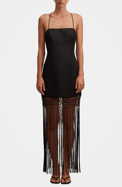 Rayna Macramé Fringe Maxi Dress