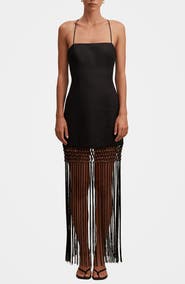 Ever New Rayna Macramé Fringe Maxi Dress