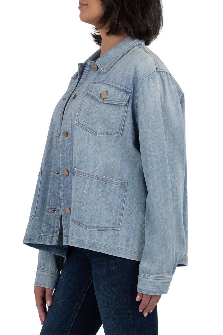 Adelyn Denim Jacket, Alternate, color, LIGHT WASH