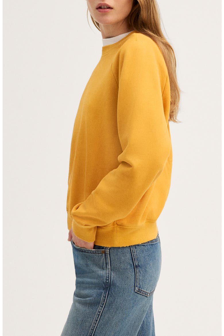 McCarren Crewneck Raglan Sweatshirt, Alternate, color, GOLDEN SAFFRON