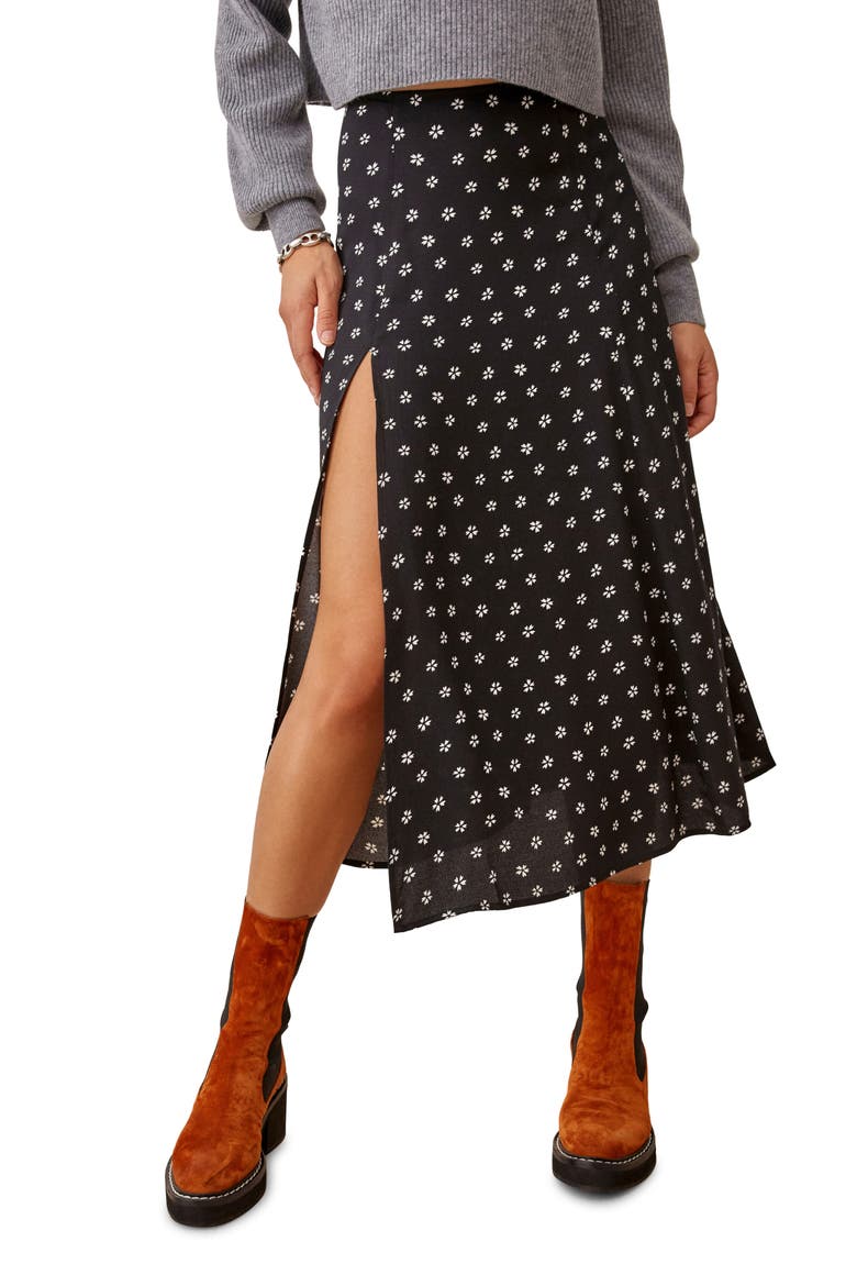 Zoe Side Slit Midi Skirt, Main, color, ELIZA