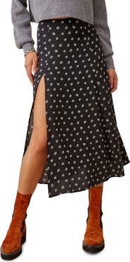 Reformation Zoe Side Slit Midi Skirt