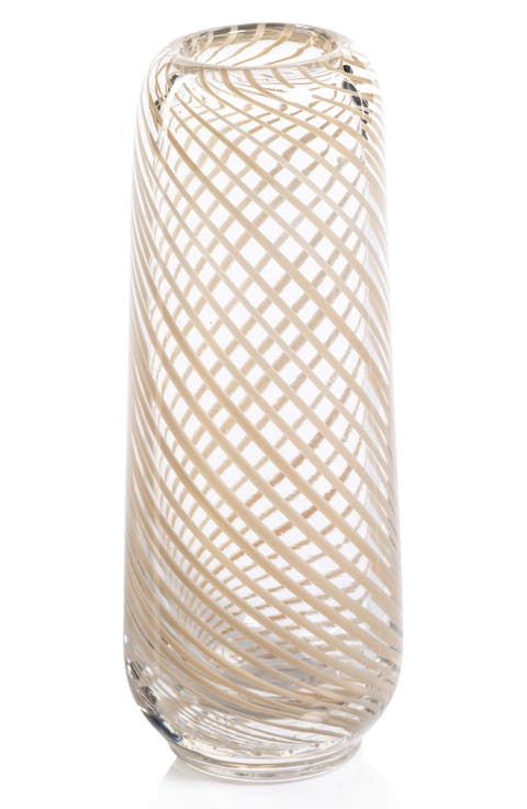 Chantilly Swirl Glass Bud Vase