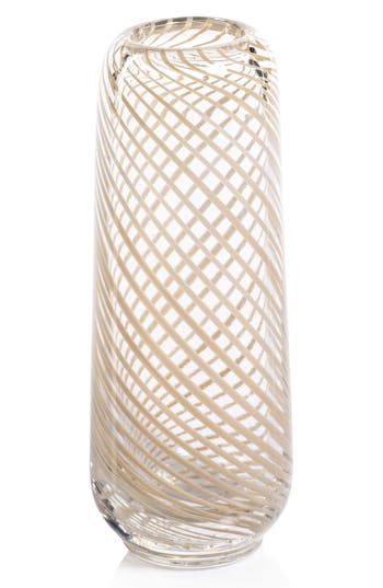 Zodax Chantilly Swirl Glass Bud Vase In Transparent