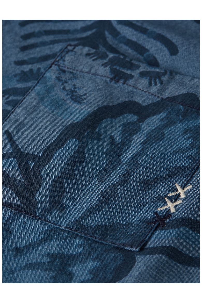 Kids' Floral Cotton Chambray Camp Shirt, Alternate, color, SHINE A LIGHT