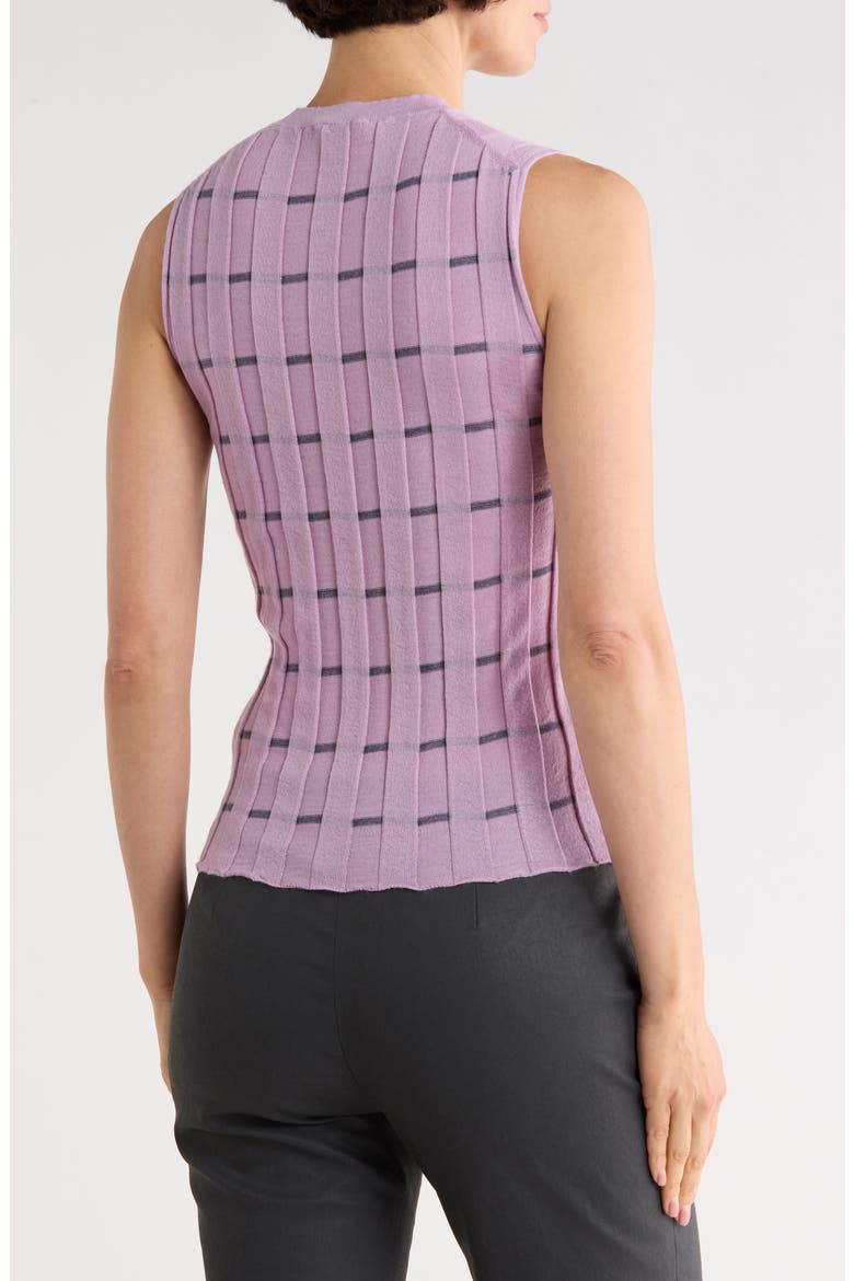 Plaited Stripe Cashmere Rib Shell, Alternate, color, LAVENDER TINT MULTI