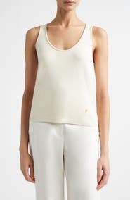 ST. JOHN Silk & Cotton Sweater Tank