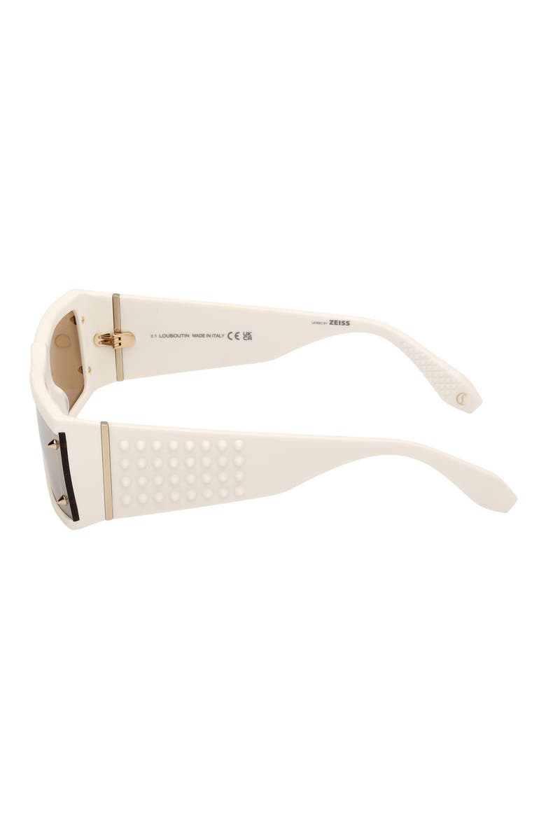 62mm Oversize Rectangular Sunglasses, Alternate, color, WHITE / GOLD / ZEISS FLASH