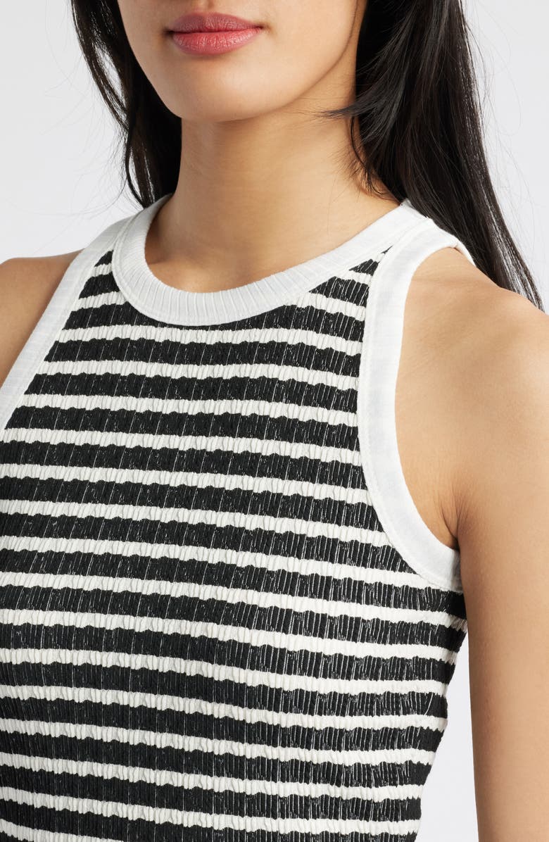 Loveappella Stripe Racerback Tank, Alternate, color, Black