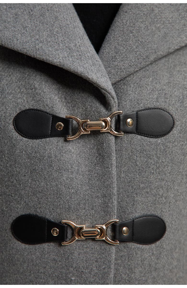 Karen Millen Military Tailored Midi Coat, Alternate, color, Grey