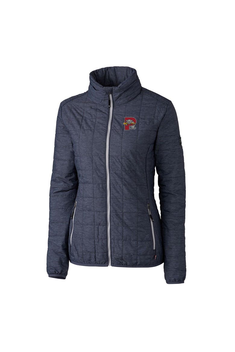 Women's Cutter & Buck Heather Navy Portland Sea Dogs Rainier Primaloft Eco Full-Zip Jacket, Alternate, color, Heather Navy