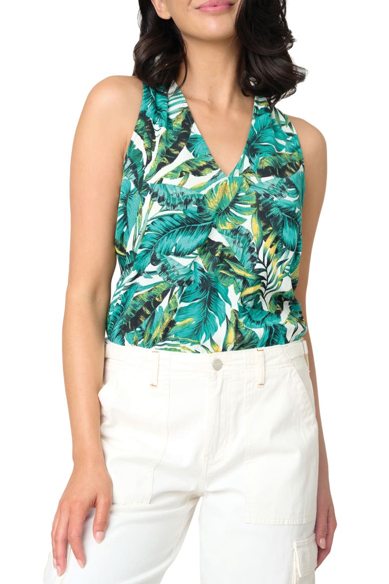 Boca Chica Print Bodysuit, Main, color, GARDEN LEAF PRINT
