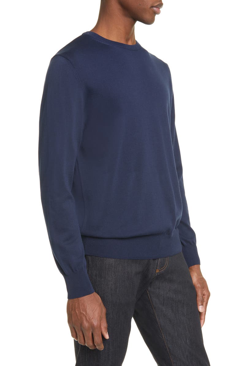 Canali Classic Fit Cotton Crewneck Sweater, Alternate, color,