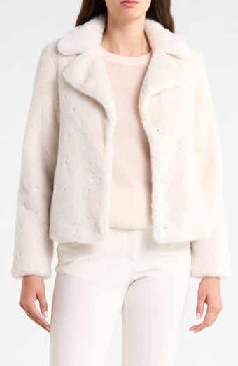 Faux Fur Notch Collar Short Jacket